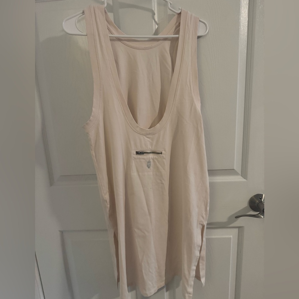 FREE PEOPLE Hot Shot Tunic Tank - Bleached Clay Retail $40 NWOT - Picture 6 of 8